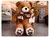 BIG BEAR - Urso de pelúcia com cachecol - Alta qualidade 4 cores