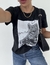 Remera Leopard Negra - comprar online