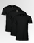 Pack x4 Remeras negras lisas