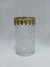 FLORERO DE VIDRIO 10x10x15 (1/12) ORILLA DORADO - comprar online