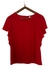 Camisa roja manga corta con volados Ver (Usado)