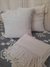 Kit Xale Trabalhado + 2 Capas De Almofadas Decorativas