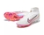 Chuteira campo trava Nike Zoom Mercurial Vapor 15 Elite Csno Alto Branca/Rosa