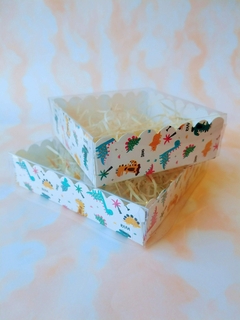 CAJA DINNO 10.5X10.5X3CM TAPA PVC- DISEÑO MINI DEGUSTACIÓN I- 1030 - comprar online