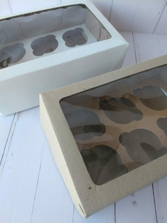 CAJA PARA 6 CUPCAKES 26x17.5x9CM -MICROCORRUGADO MARRÓN- 5019 en internet