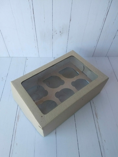 CAJA PARA 6 CUPCAKES 26x17.5x9CM -MICROCORRUGADO MARRÓN- 5019 - comprar online