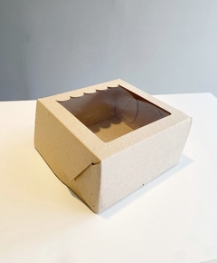CAJA CON VISOR 19X19X10CM-MICROCORRUGADO MARRÓN- DISEÑO VENECIA I- 5073 - comprar online