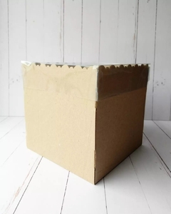 CAJA 25X25X20CM TAPA PVC- BERLIN II - MICROCORRUGADO MARRÓN- 5069A