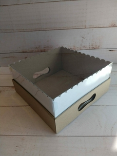 CAJA FAJA PVC 31X31X13CM - MICROCORRUGADO BLANCO- 5063 en internet