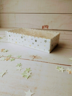 CAJA 10X20X5CM TAPA PVC- DISEÑO ESTRELLAS FLORENCIA II- 1036B - comprar online