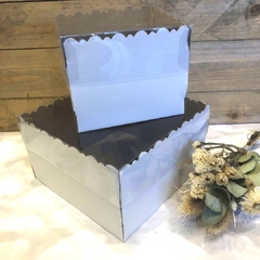 CAJA 28X28X12CM-TAPA PVC- MICROCORRUGADO BLANCO- DISEÑO PRAGA IIII- 5039 - comprar online