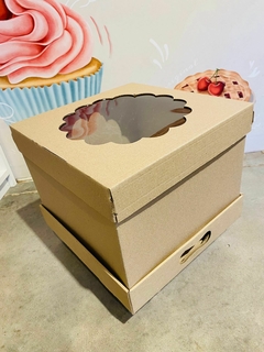 CAJA DRIP CON VISOR 25X25X25CM - MICROCORRUGADO MARRÓN - comprar online