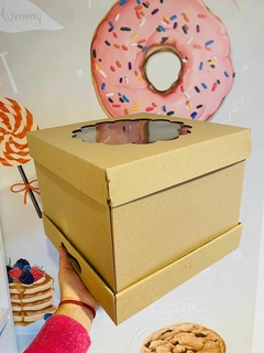 CAJA DRIP CON VISOR 25X25X42CM - MICROCORRUGADO MARRÓN - comprar online