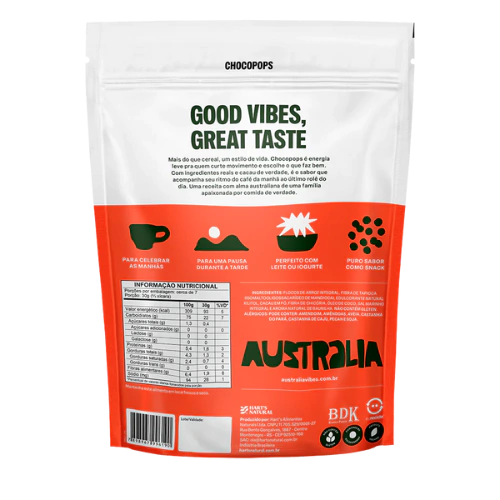 Cereal Chocopops Austrália 200g - Crocante e Saudável