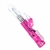 Vibrador Jack Whale Rotativo com Estimulador de Clitóris - Pink - À Pilha na internet