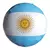Globo Bandera Argentina Redondo Metalizado 45cm