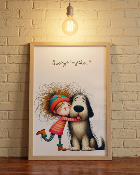 Cuadro infantil Decorativo de 20x30 cm (medida interna) AMISTAD 9