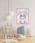Cuadro infantil Individual Decorativo de 30x40 cm (medida interna) Conejito "Acuarela" - comprar online