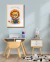 Cuadro Infantil Individual Decorativo de 30x40 cm (medida interna) Leoncito lector - comprar online