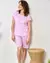 Pijama Verano Remera Y Bermuda Flores Mariene (MAR2348) - comprar online