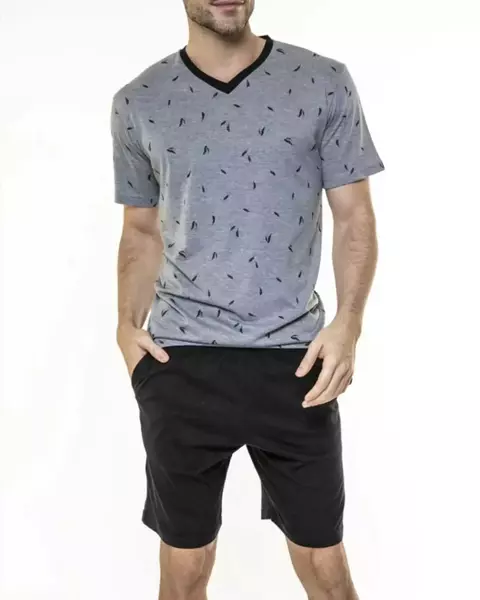 Pijama Hombre Escote V Verano Eyelit (EYE1928) - comprar online