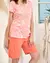 Pijama Verano Remera Y Bermuda Flores Mariene (MAR2348) - casaeyvazianmayorista