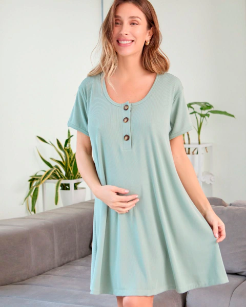 Camisola Mujer Maternal Morley Con Botones De Madera (BIA27044)