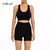 Frete grátis Jcolour Conjunto de Top e Shorts Esportivo Feminino, Respirável e de Secagem Rápida para Yoga e Corrida