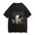 Engraçado meme triste chorando gato impresso feminino masculino casual camiseta na internet