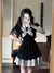 vestidos Harajuku preto xadrez kawaii lolita - PrimeTime 