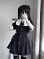 vestidos Harajuku preto xadrez kawaii lolita