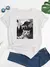 Camiseta gato e OVNI com gola redonda - comprar online