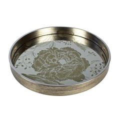 Conjunto com 2 Bandejas Decorativas Espelhadas – Mod. Rosas - comprar online