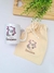 Caneca com saquinho em algodão cru