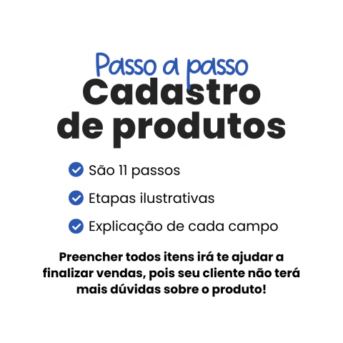 Passo a Passo - Cadastro de Produto