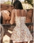 Vestido feminino curto com estampa floral - loja online