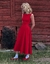 Vestido feminino elegante sem mangas na internet