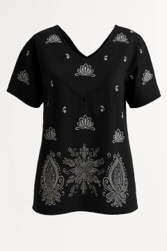 Blusa estampada de bambula - comprar online