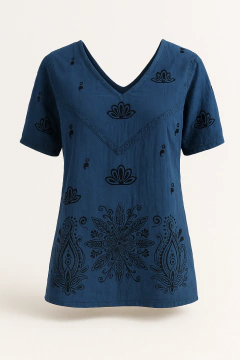 Blusa estampada de bambula