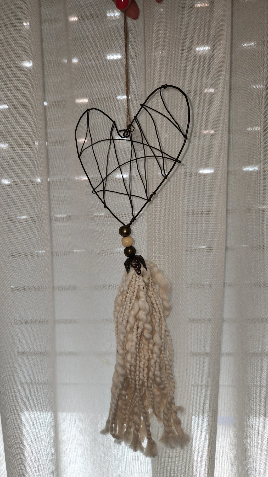 Colgante "corazón" alambre