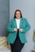 Blazer Plus Size Forrado – Alfaiataria