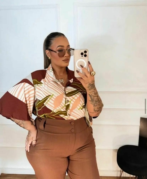 Camisa Estampada – Viscolinho