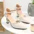 Moda feminina de alta qualidade branco apontou toe fivela cinta couro do plutôn - comprar online