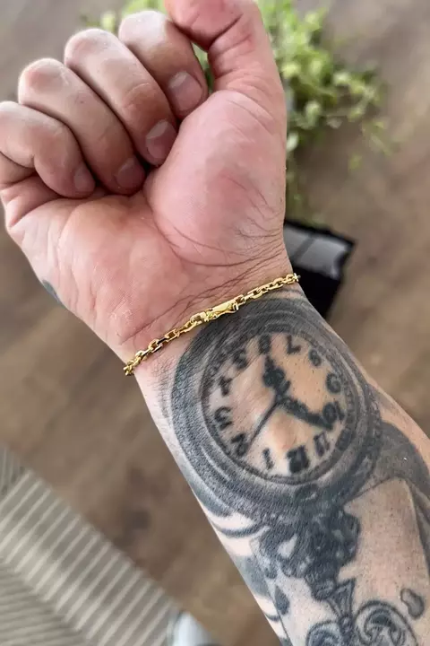 Pulseira Cadeado 3,5mm Fecho Bomba Banhada A Ouro 18k - comprar online