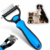 Escova Desembolado Rake Subpelos Pet 17 Dentes Caes Cachorro Cor Azul E Preto - Bahwolf