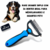 Escova Desembolado Rake Subpelos Pet 26 Dentes Caes Cachorro Cor Azul E Preto - G na internet