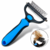 Imagem do Escova Desembolado Rake Subpelos Pet 26 Dentes Caes Cachorro Cor Azul E Preto - G
