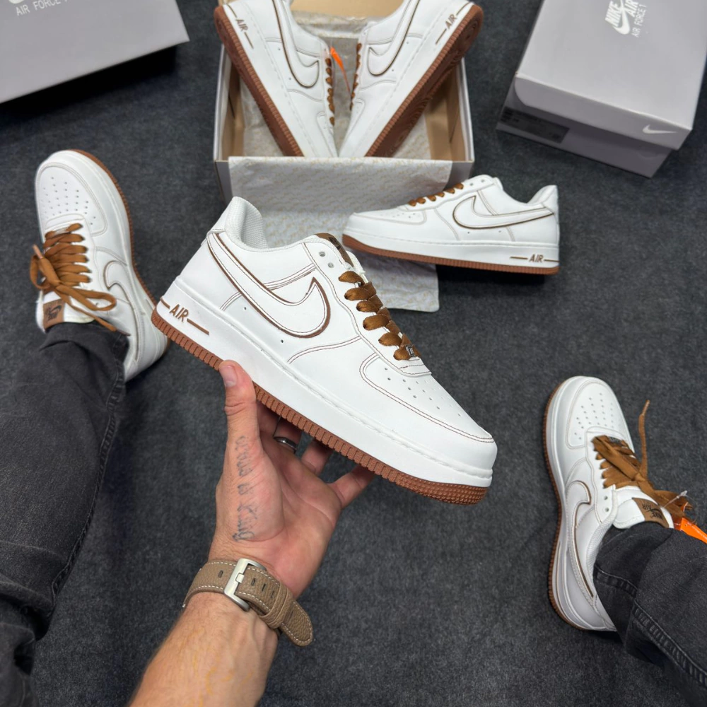 Air Force Prime Luxo Branco e Marrom