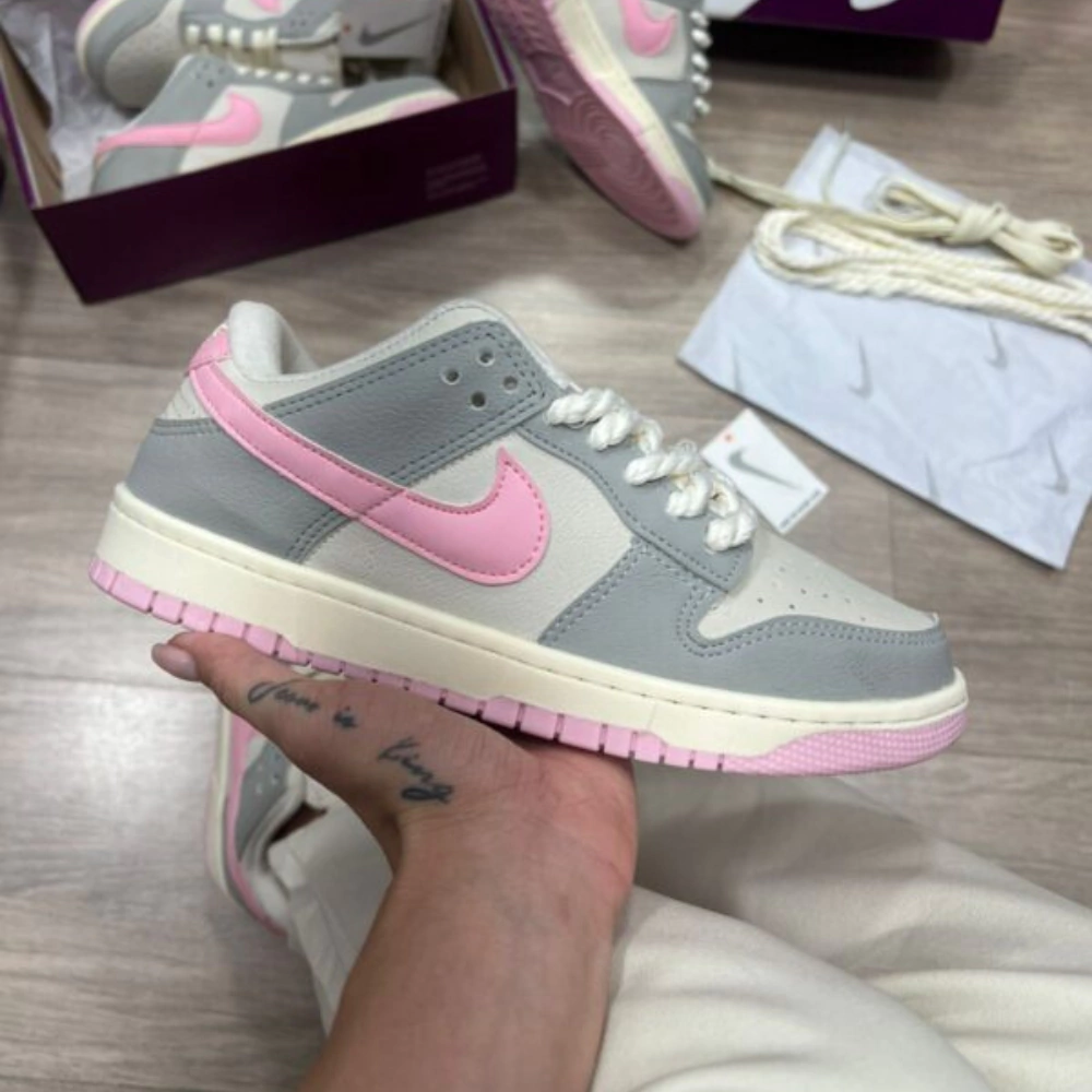 Nike Sb Dunk Low Premium Cinza E Rosa