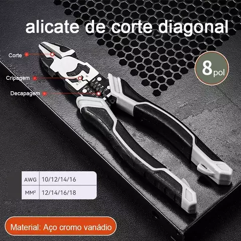 Alicate Diagonal Universal 9'Cortadores De Fio De Aço , Nariz De Agulha , Ferramenta Essencial De Descascador Para DIY E - comprar online